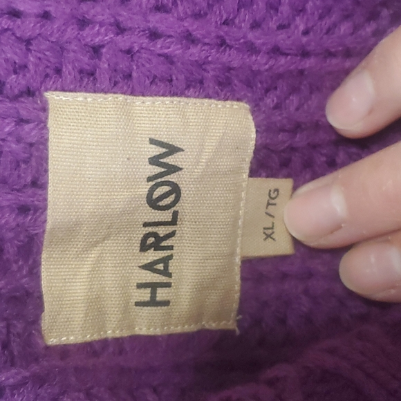 Purple drop shoulder knit sweater size XL - Picture 8 of 10